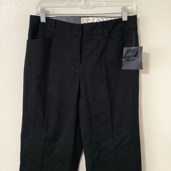NWT Liz Claiborne Jackie Stretch Straight Leg Black Casual Pants 4 - Picture 2 of 10